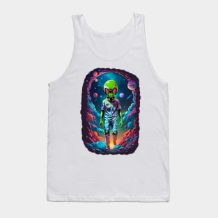 Alien Stepping the Clouds Tank Top